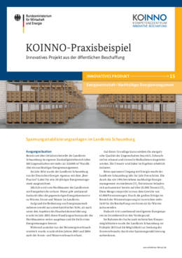 Praxisbeispiel Spannungsstabilisierungsanlagen im Landkreis Schaumburg Praxisbeispiel Spannungsstabilisierungsanlagen im Landkreis Schaumburg