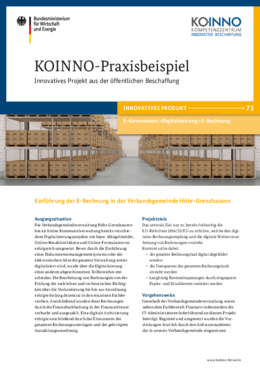 KOINNO-Praxisbeispiel: Einführung der E-Rechnung in der Verbandsgemeinde Höhr-Grenzhausen KOINNO-Praxisbeispiel: Einführung der E-Rechnung in der Verbandsgemeinde Höhr-Grenzhausen